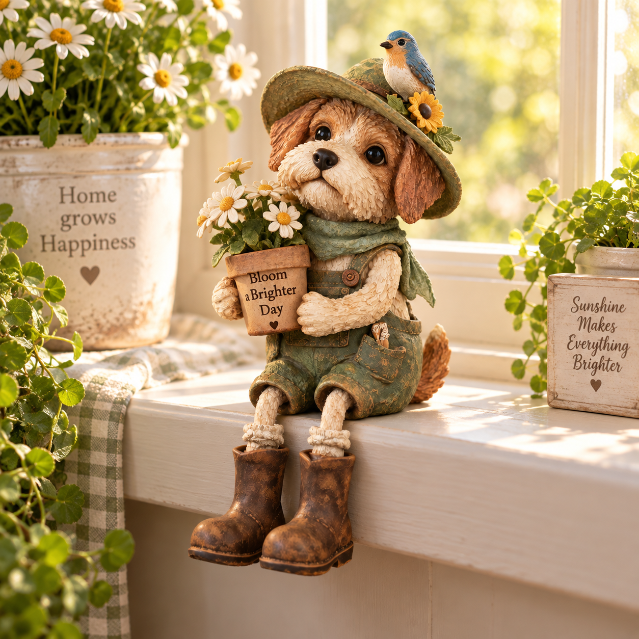 Bloom Brighter Garden Dog Shelf Sitter