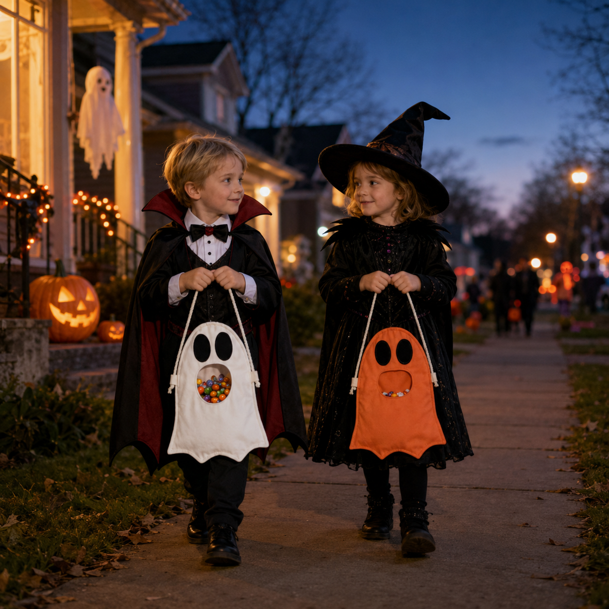 2-Pack Ghost Trick-or-Treat Candy Bags