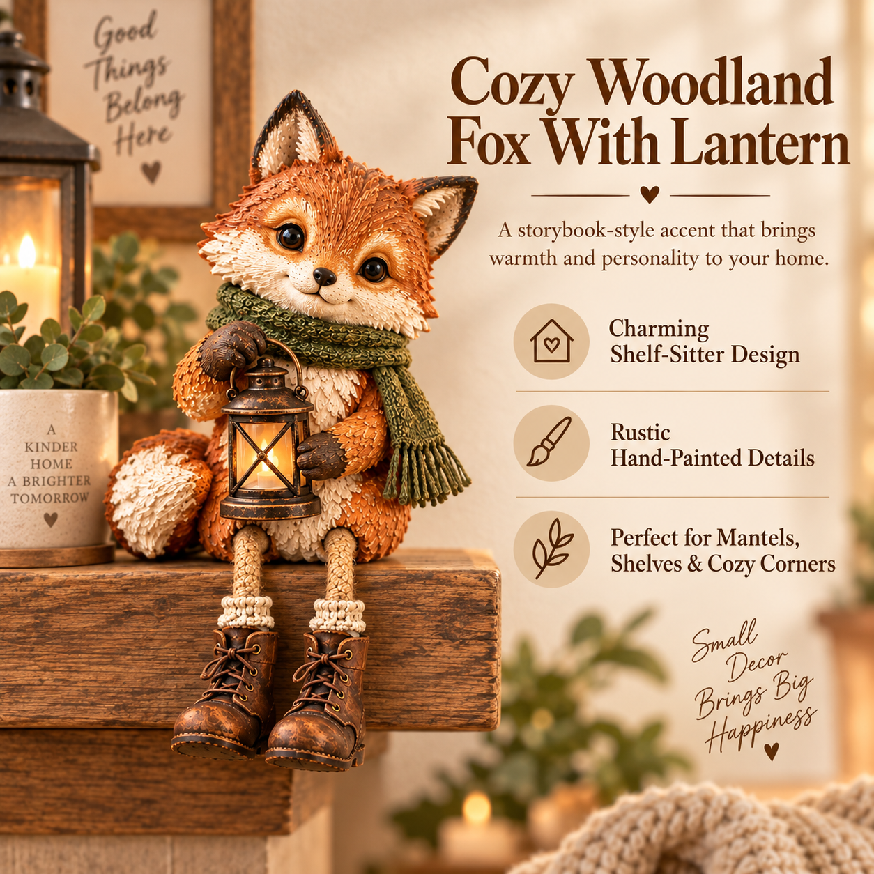 🦊 Cozy Woodland Fox With Lantern