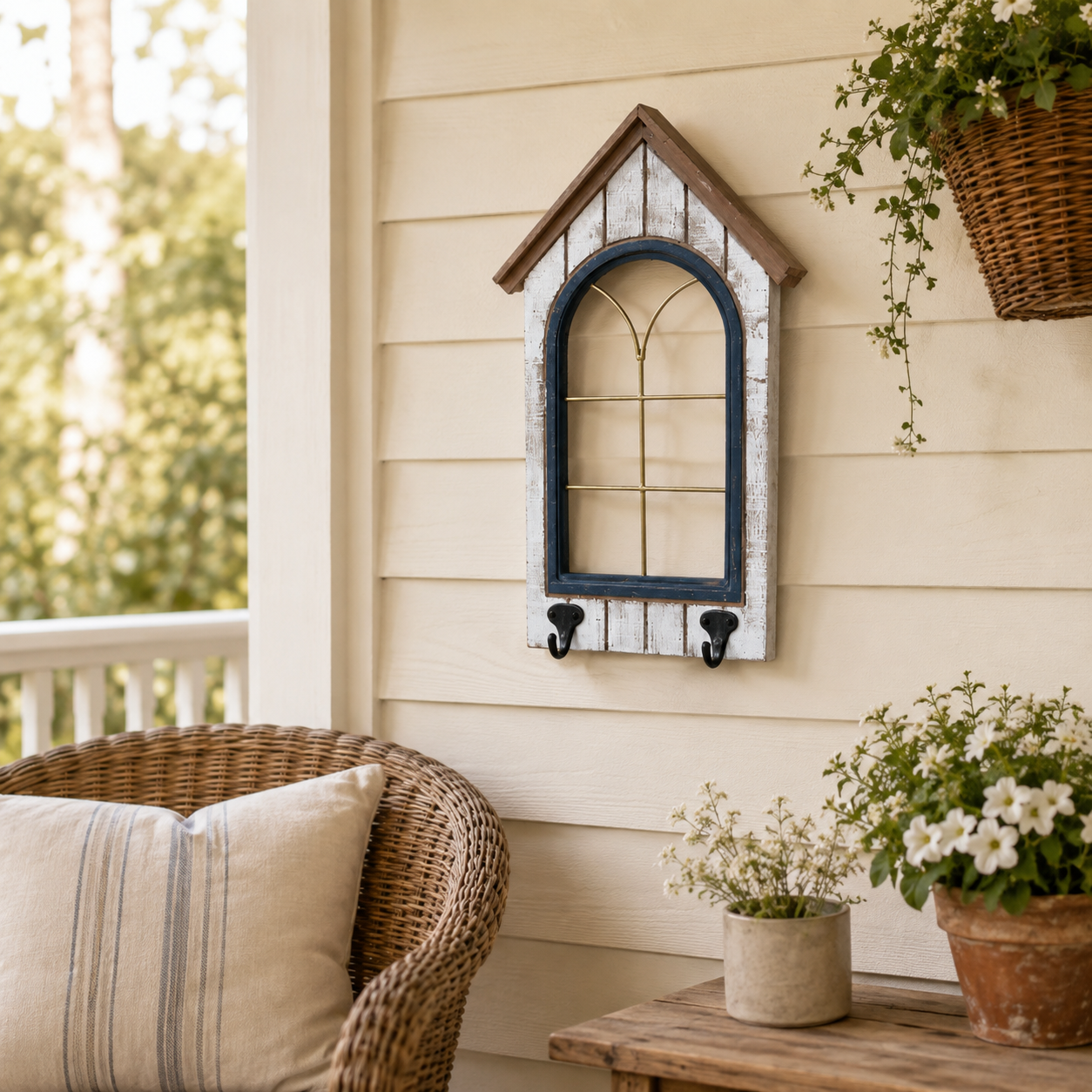Vintage Open Window Wall Decor