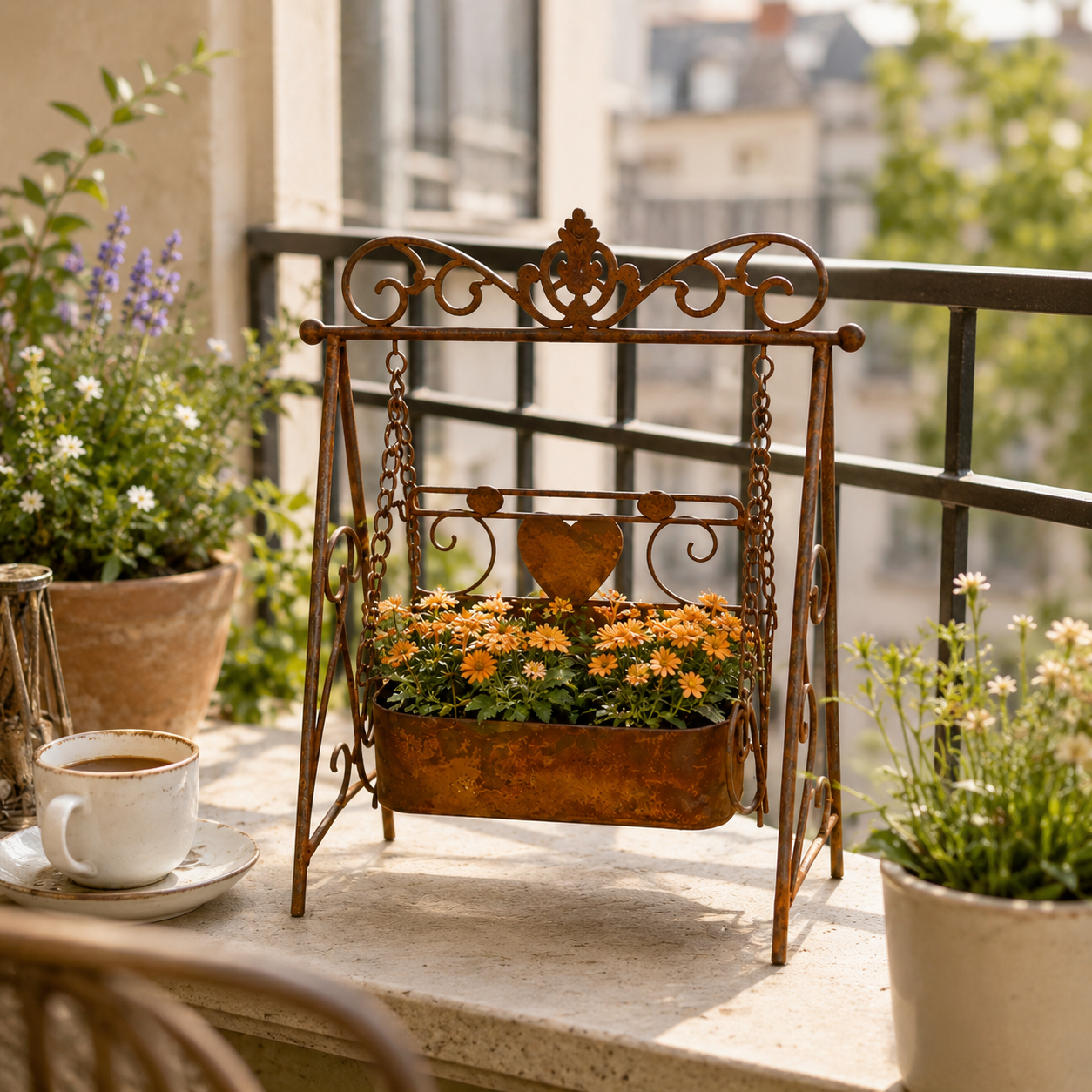 Vintage Swing Garden Planter