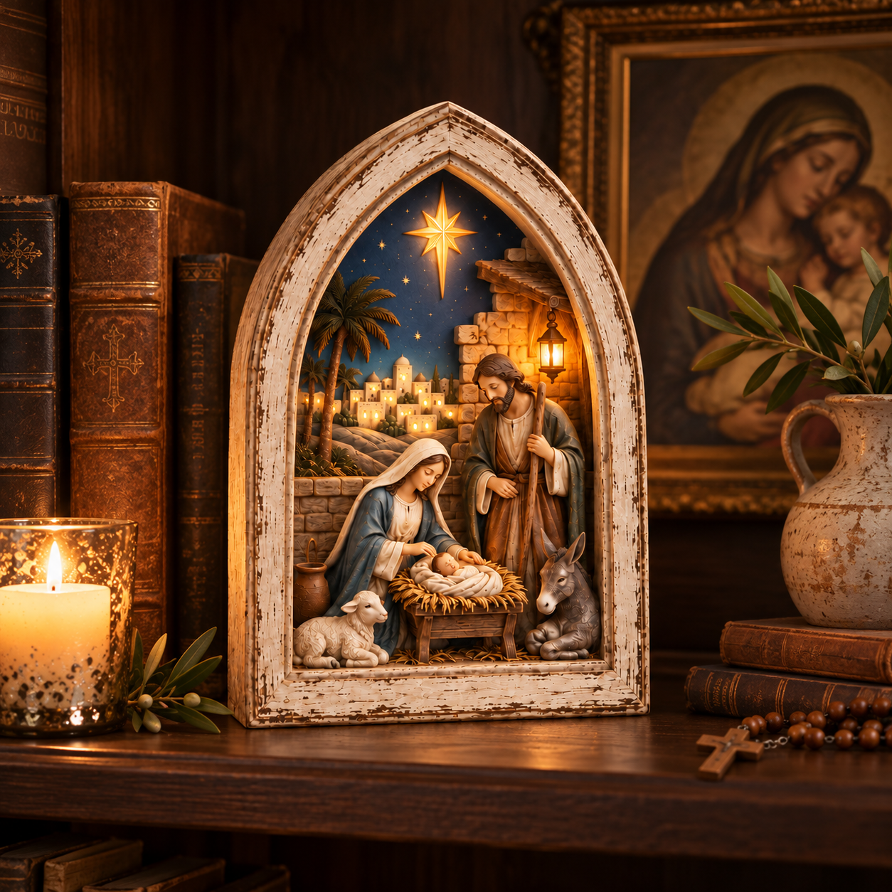 Bethlehem Story Arch Nativity Light