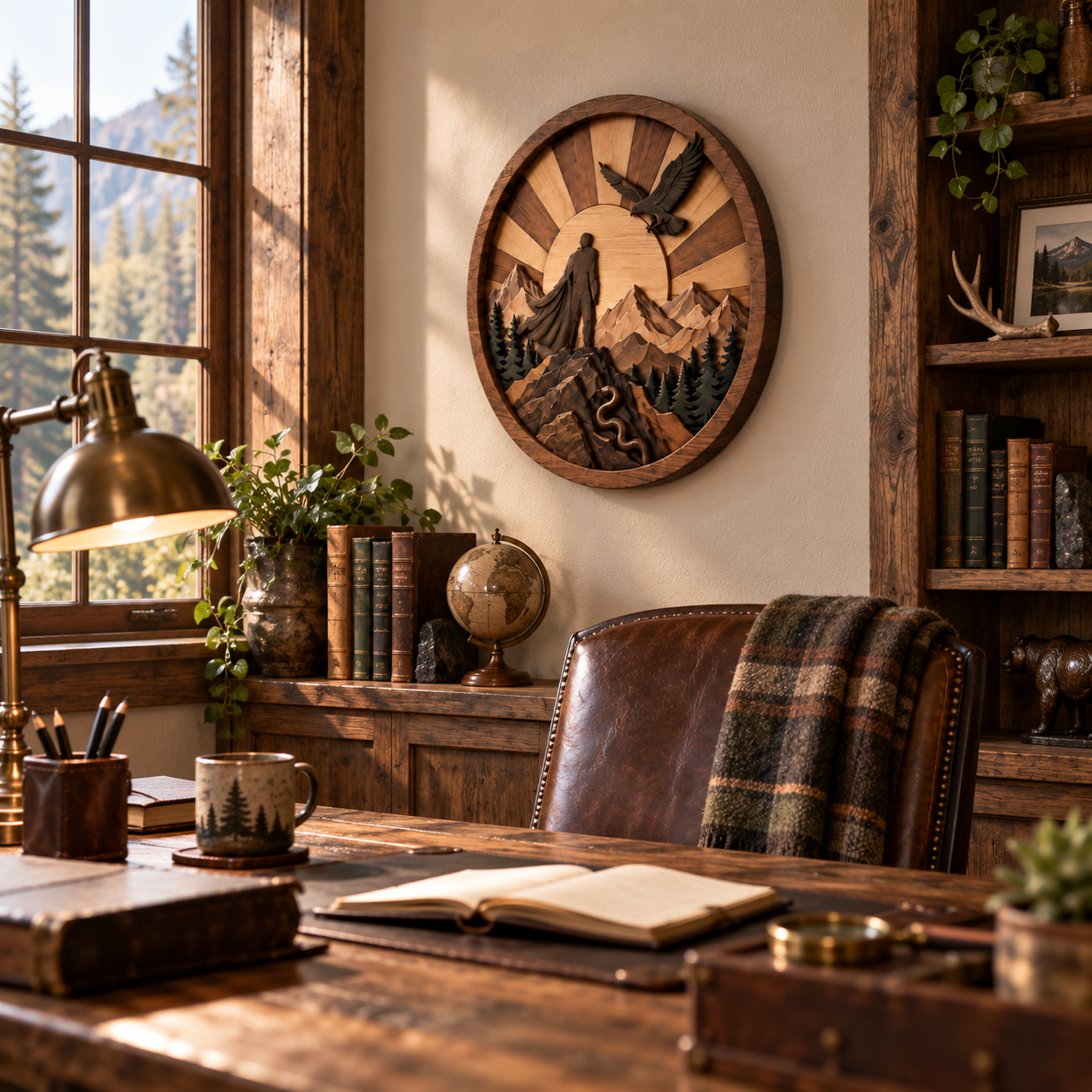 Mountain Guardian™ Layered Wood Wall Art Inspired by the Journey Beyond