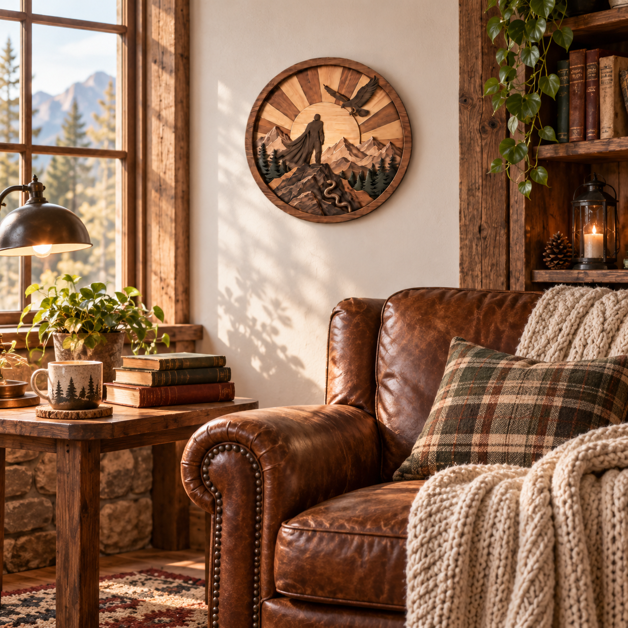 Mountain Guardian™ Layered Wood Wall Art Inspired by the Journey Beyond