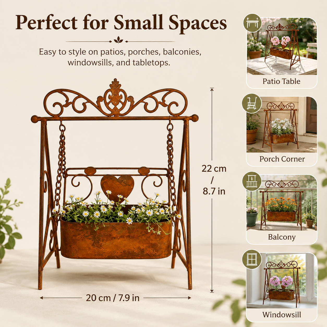 Vintage Swing Garden Planter