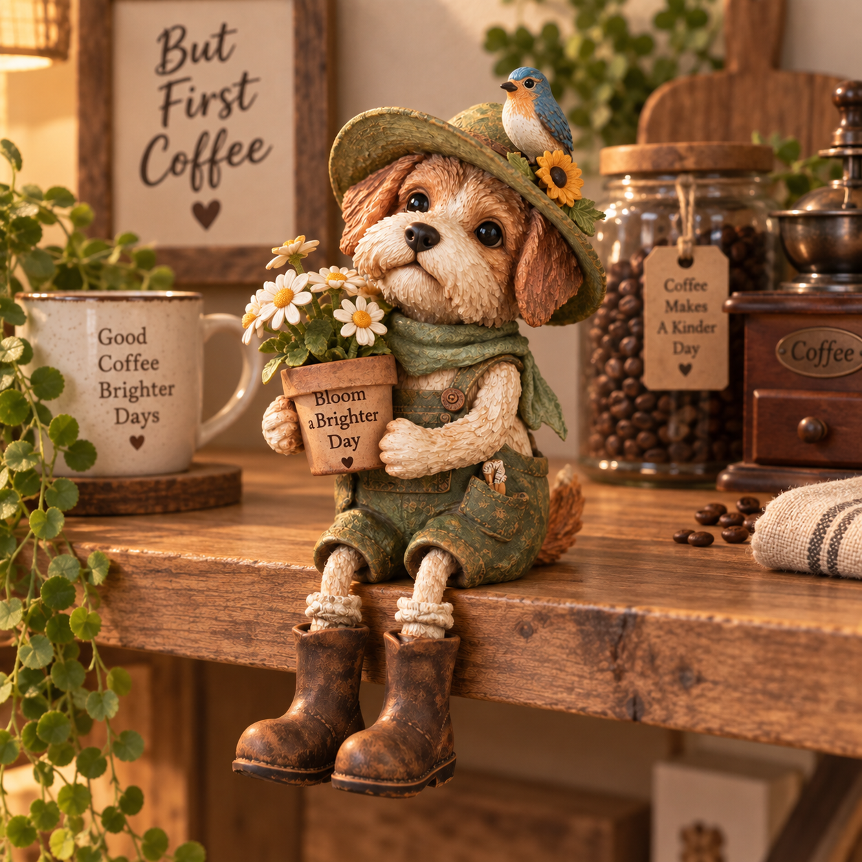 Bloom Brighter Garden Dog Shelf Sitter