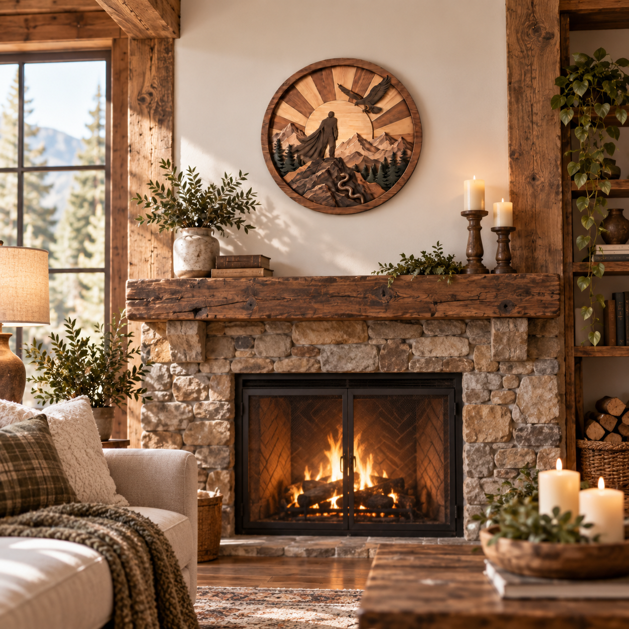 Mountain Guardian™ Layered Wood Wall Art Inspired by the Journey Beyond