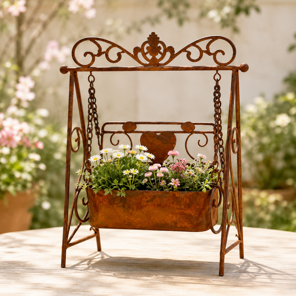 Vintage Swing Garden Planter
