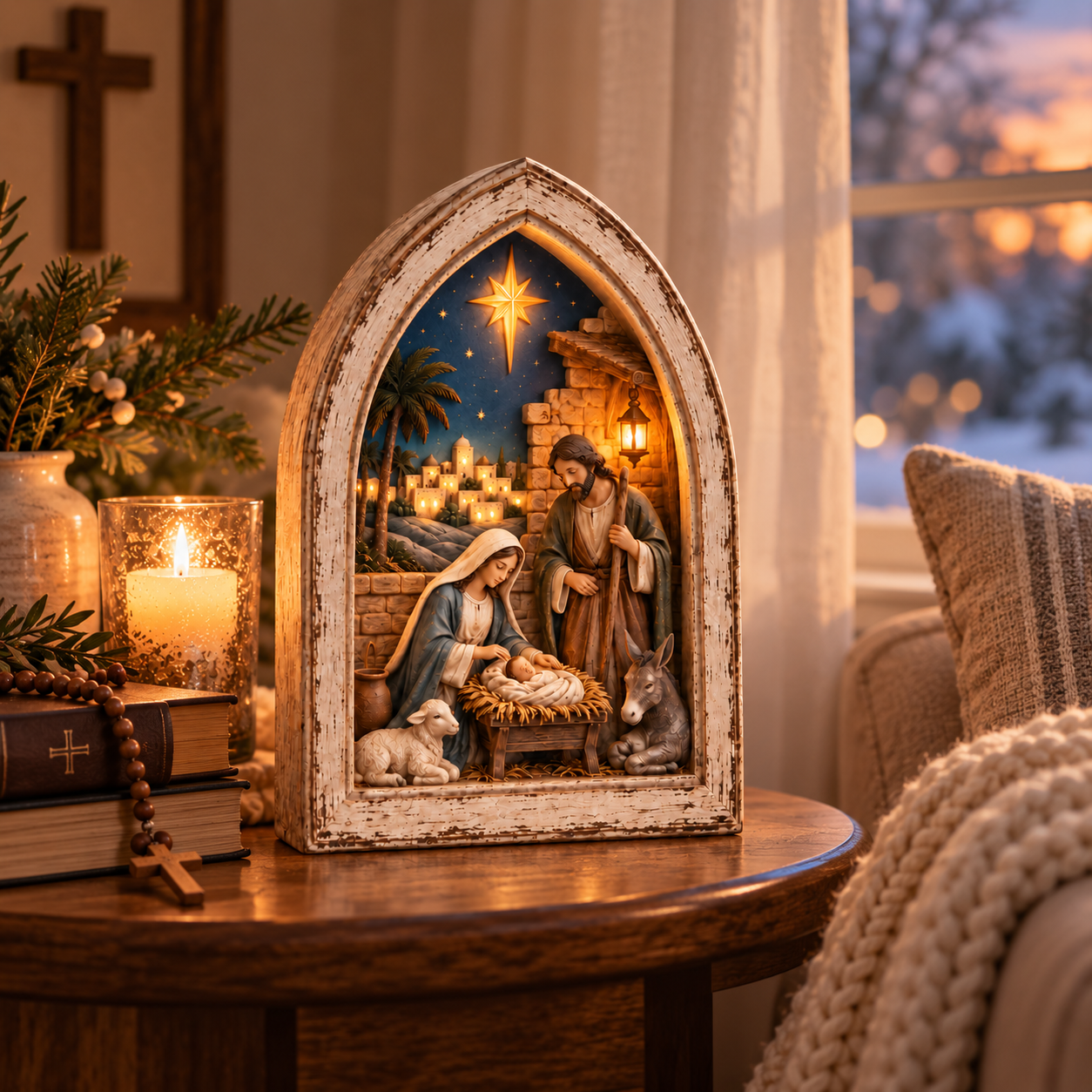 Bethlehem Story Arch Nativity Light