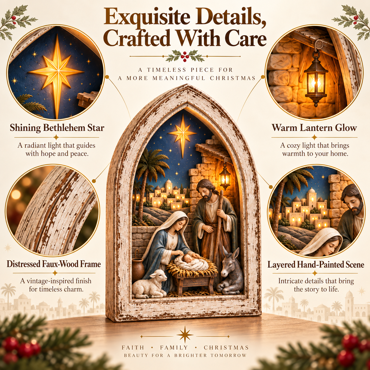 Bethlehem Story Arch Nativity Light