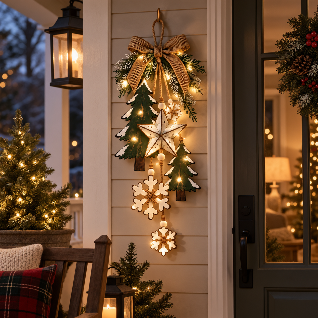 Rustic Woodland Christmas Hanging Decor