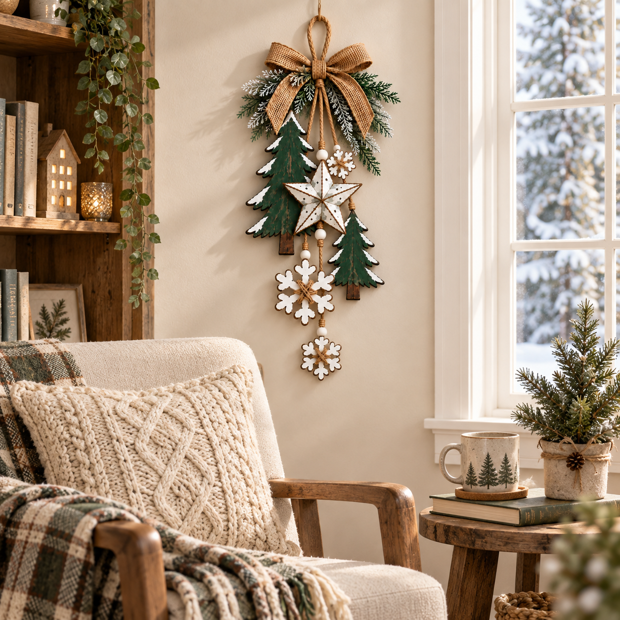 Rustic Woodland Christmas Hanging Decor