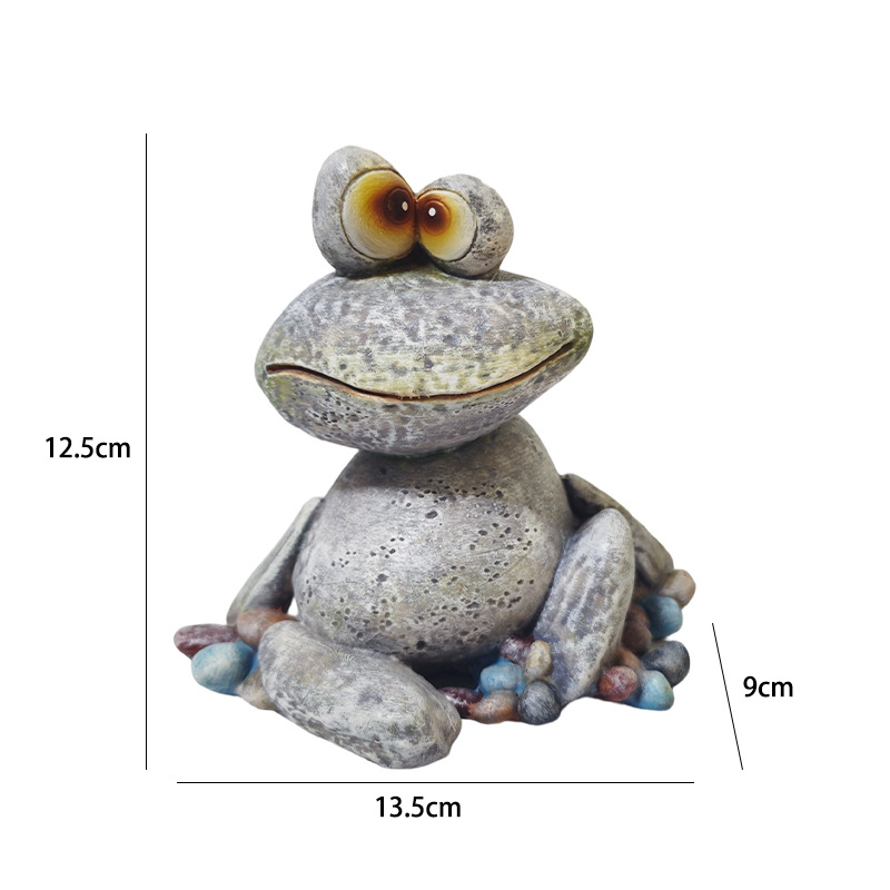 Whimsical Sitting Frog Garden Figurine – Cute Outdoor & Indoor Decor