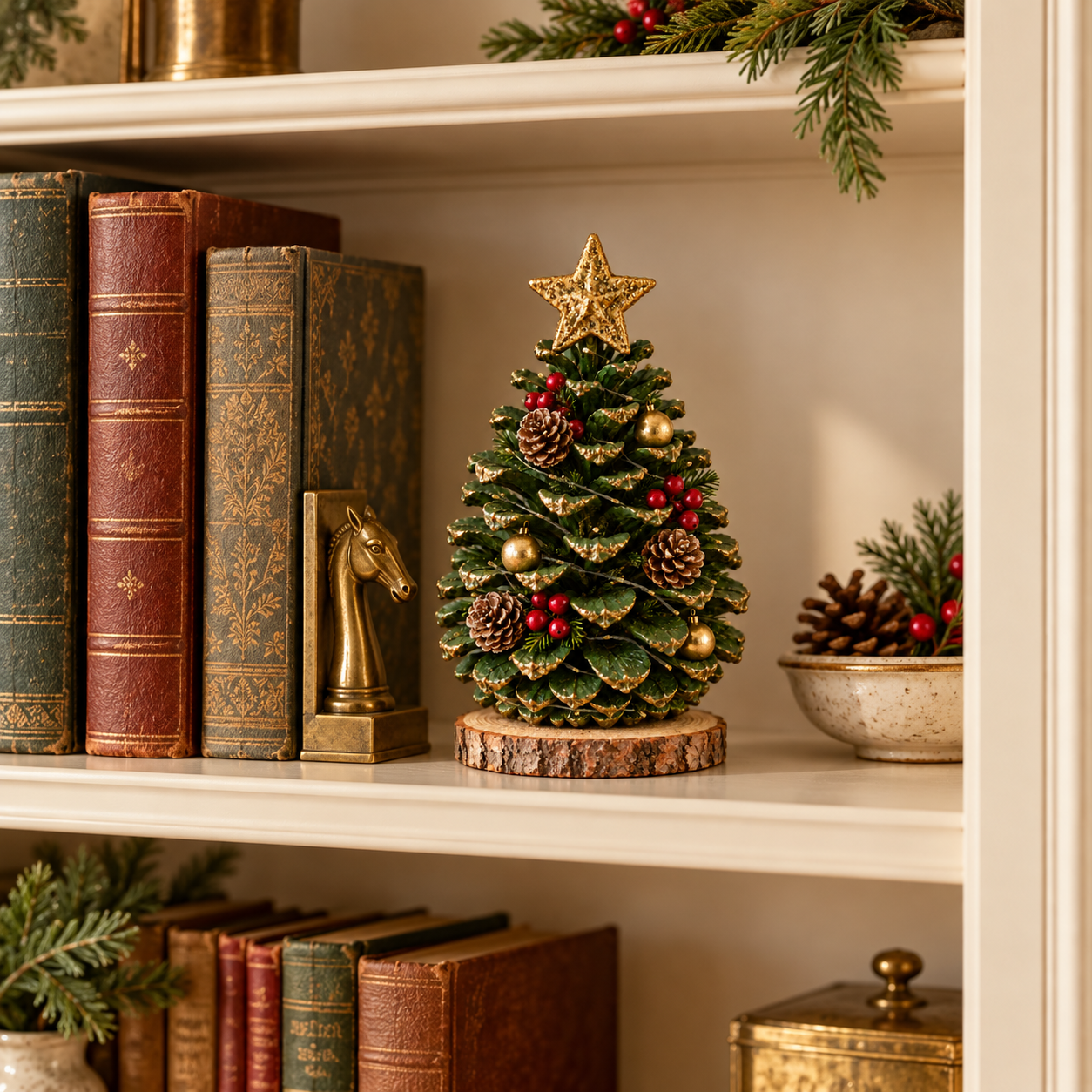 Vintage Lighted Pinecone Christmas