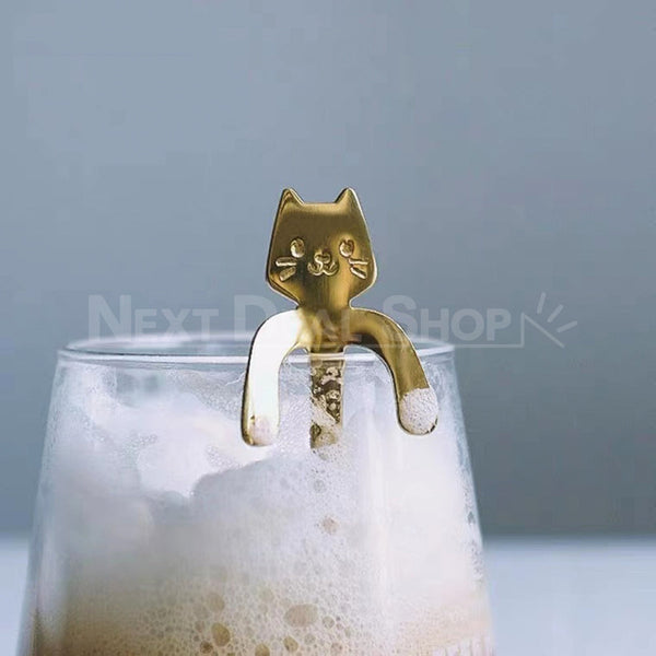  Mini Cat Hugging Tea Spoon