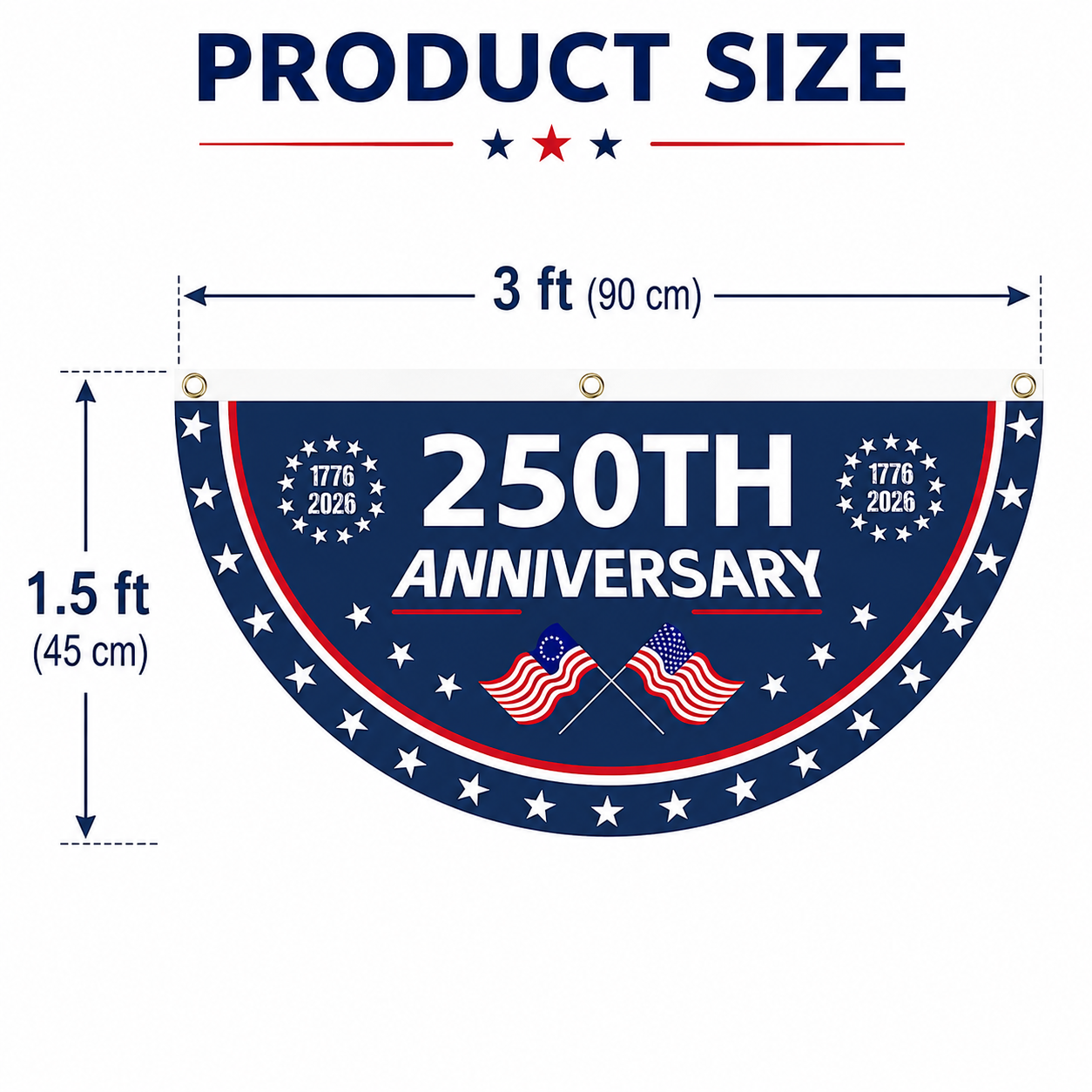 250th Anniversary Patriotic Banner – American Flag Decoration