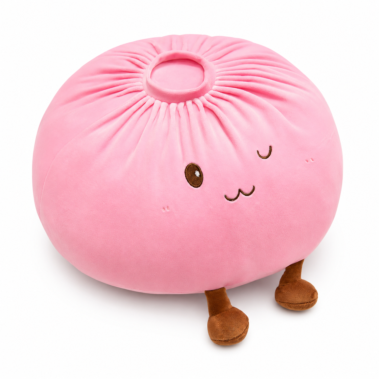 Cute Baozi Plush Pillow – Soft Stuffed Dumpling Cushion