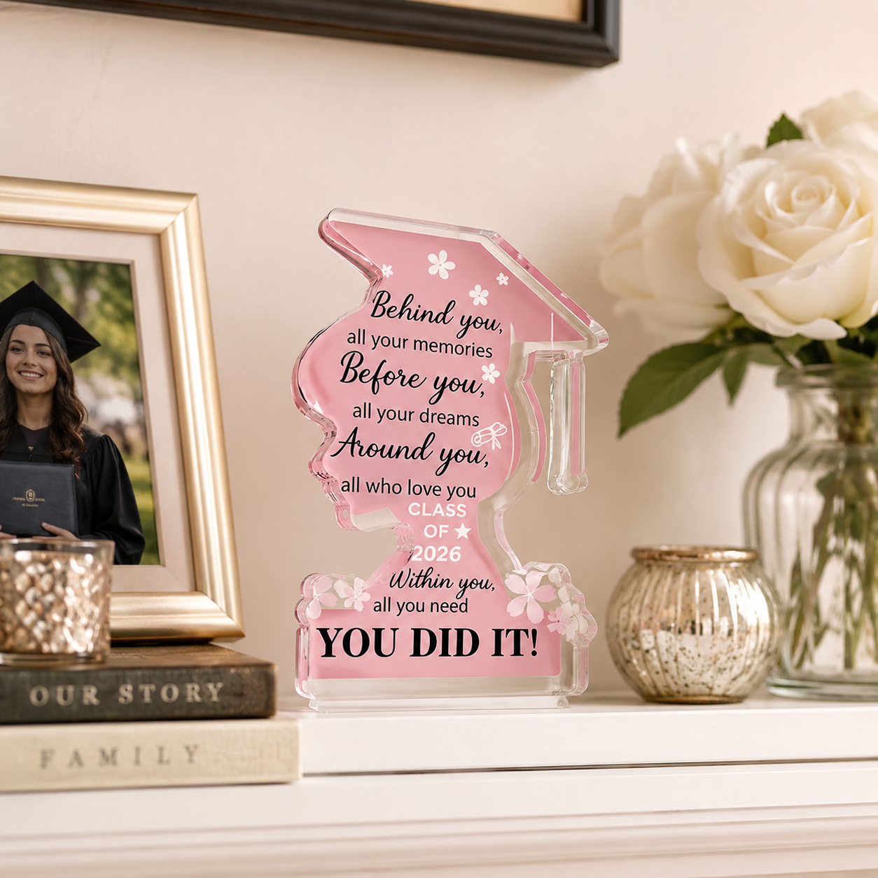 Graduation Acrylic Plaque – Class of 2026 Celebration Keepsake