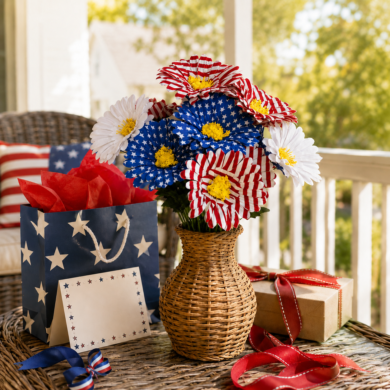 Patriotic Daisy Bouquet