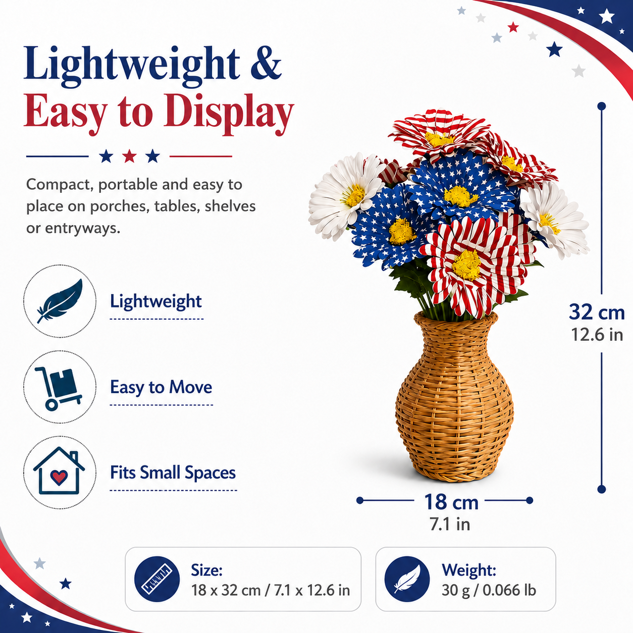 Patriotic Daisy Bouquet