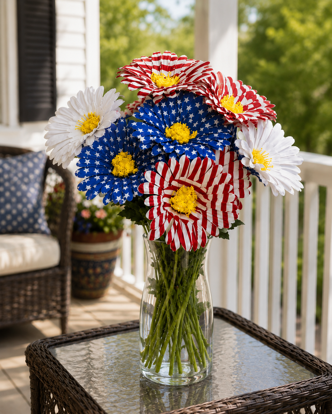 Patriotic Daisy Bouquet