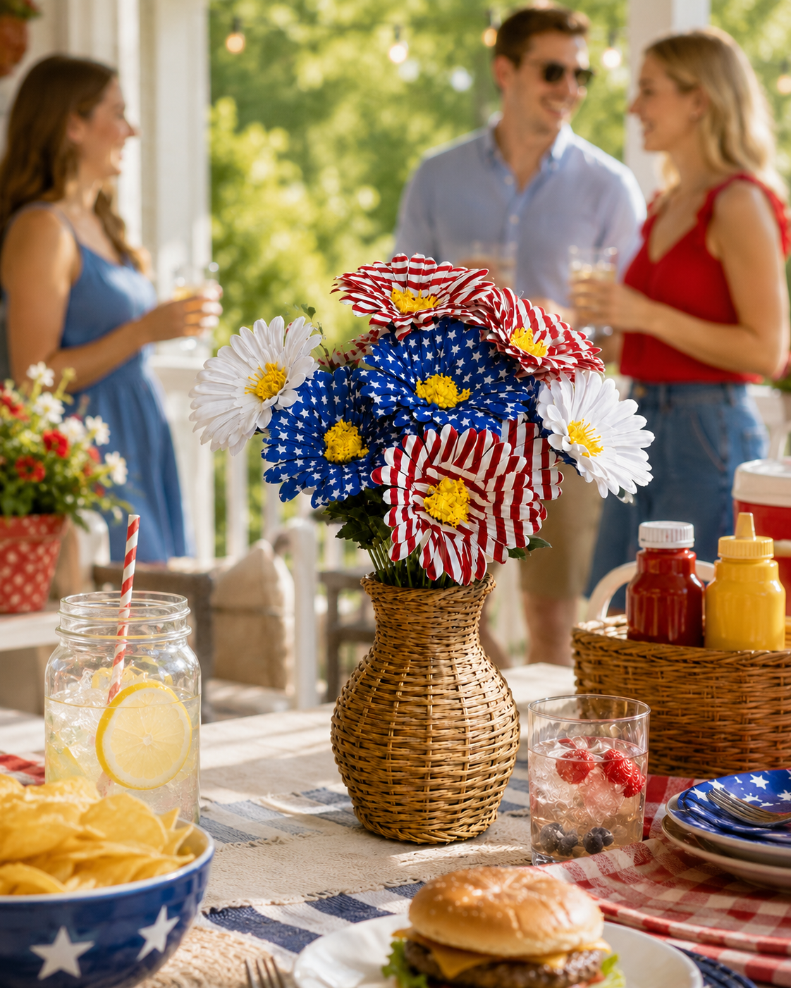 Patriotic Daisy Bouquet