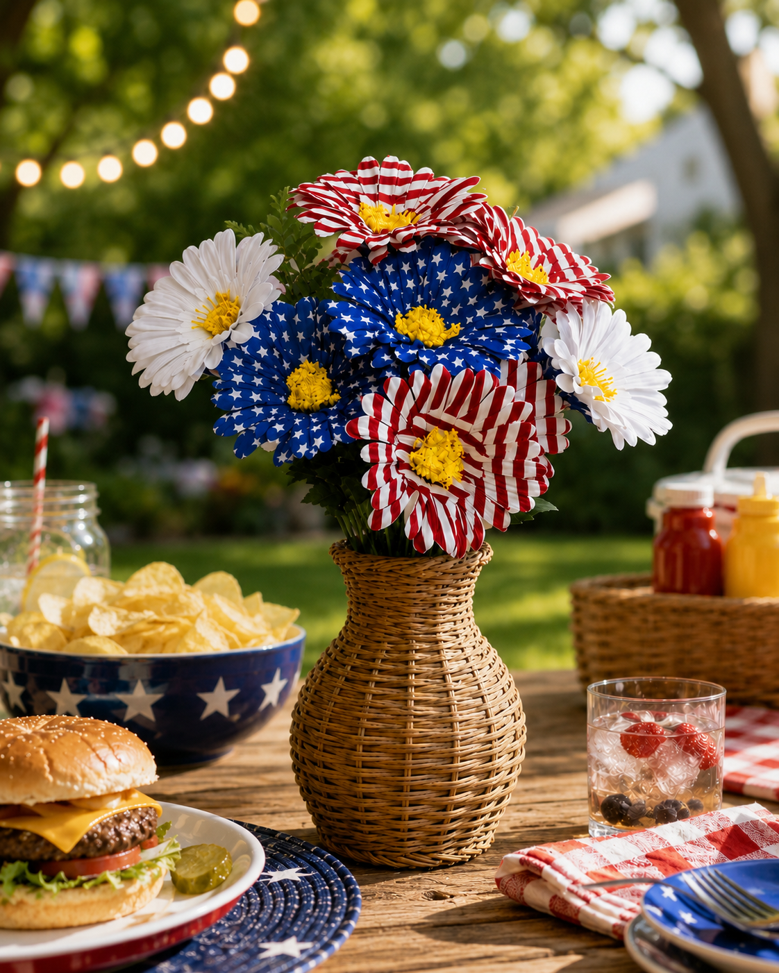 Patriotic Daisy Bouquet