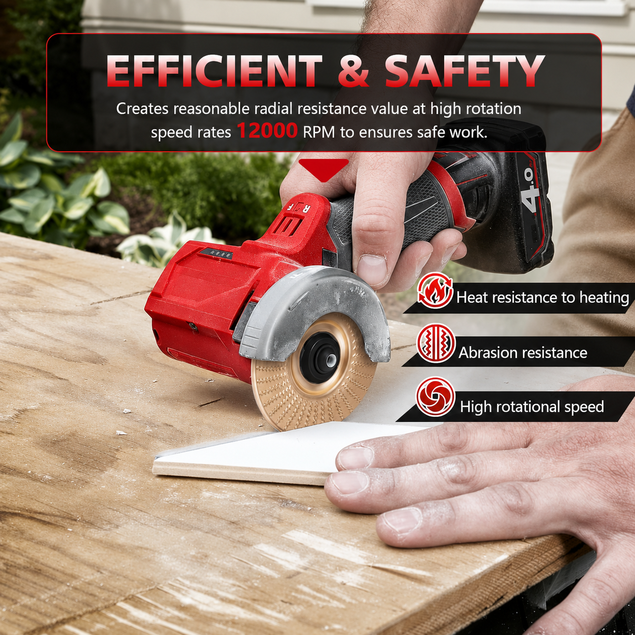 Premium 5-Piece Rotary Grinding Disc Set – Multi-Surface Material Removal Tool