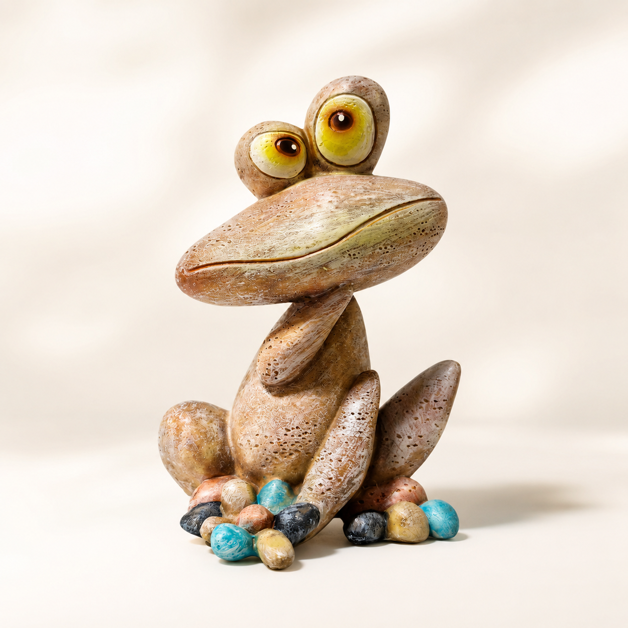 Whimsical Sitting Frog Garden Figurine – Cute Outdoor & Indoor Decor