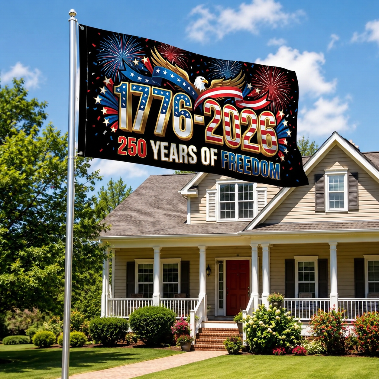 “250 Years of Freedom Patriotic Flag – 1776-2026 American Independence Celebration”