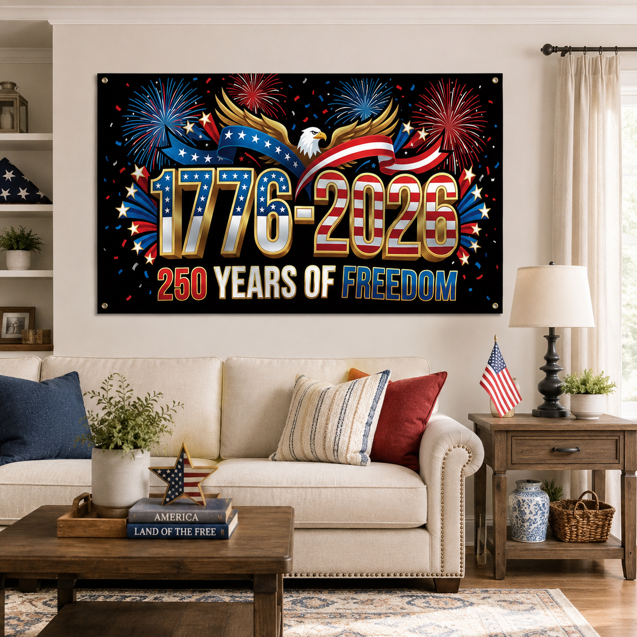 “250 Years of Freedom Patriotic Flag – 1776-2026 American Independence Celebration”