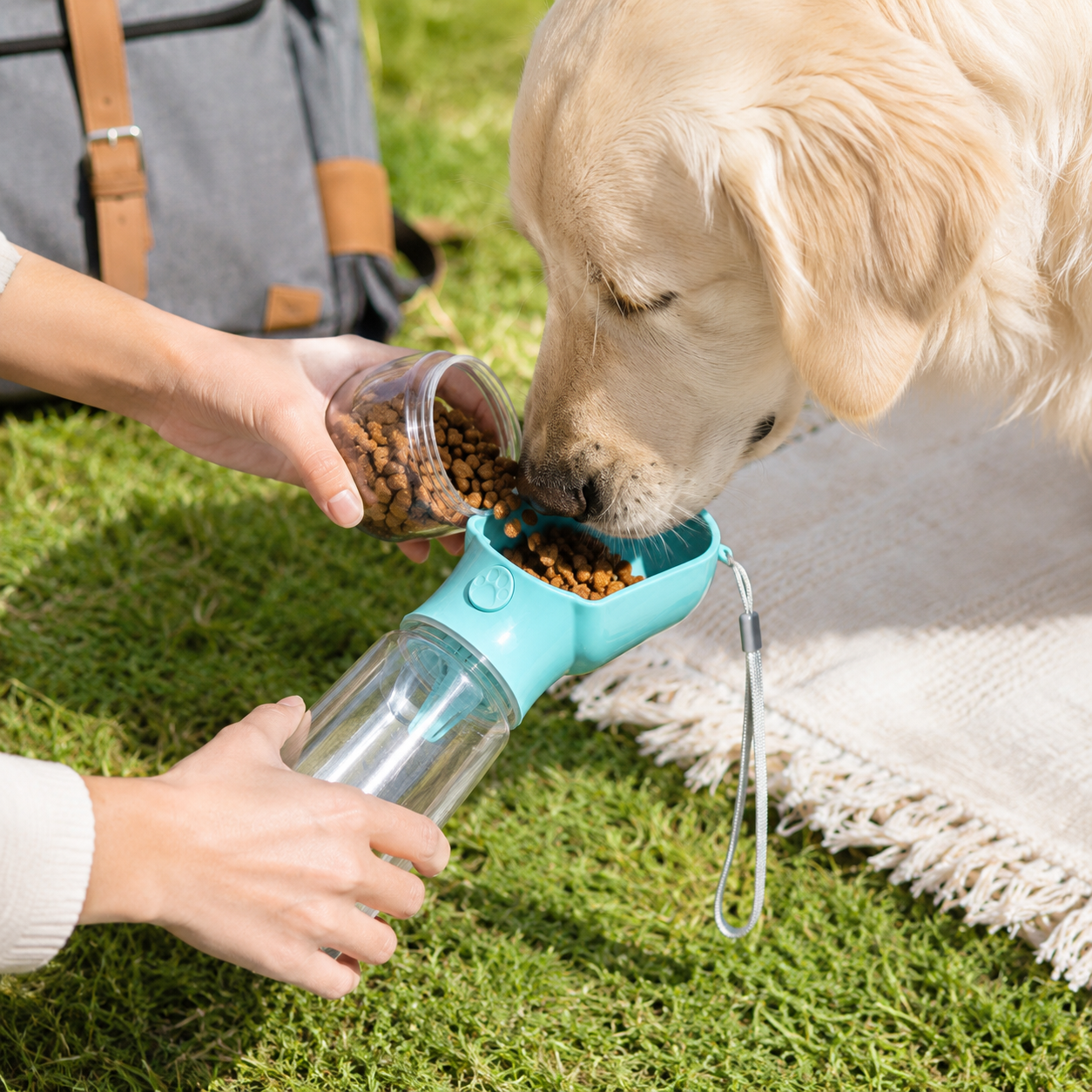 2-in-1 Portable Pet Water & Food Bottle