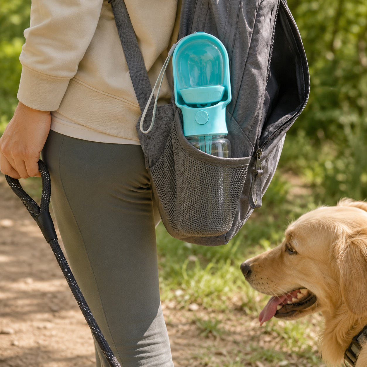 2-in-1 Portable Pet Water & Food Bottle