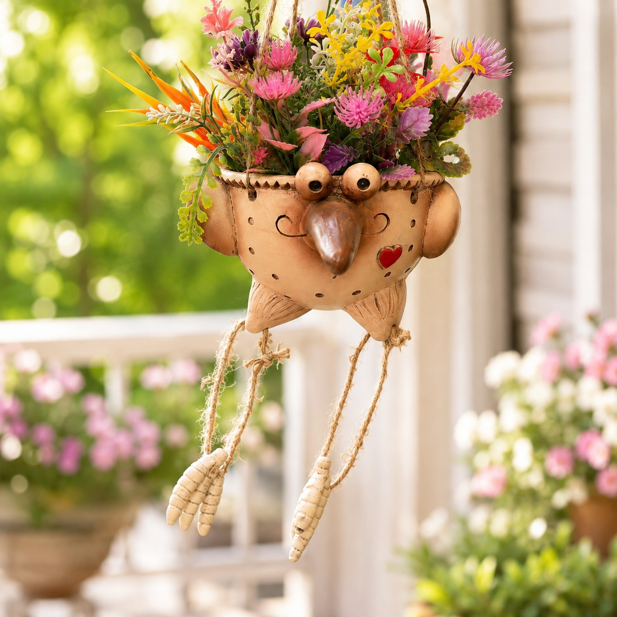 Hanging Bird Leg Planter – Quirky Decorative Hanging Flower Pot