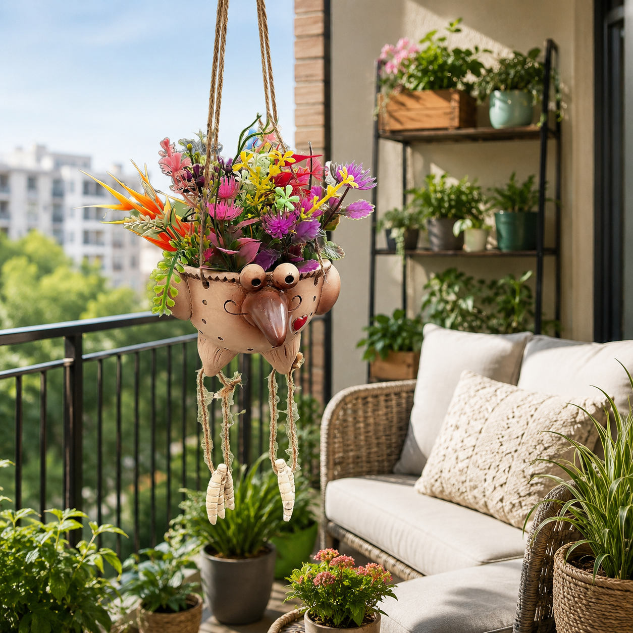 Hanging Bird Leg Planter – Quirky Decorative Hanging Flower Pot
