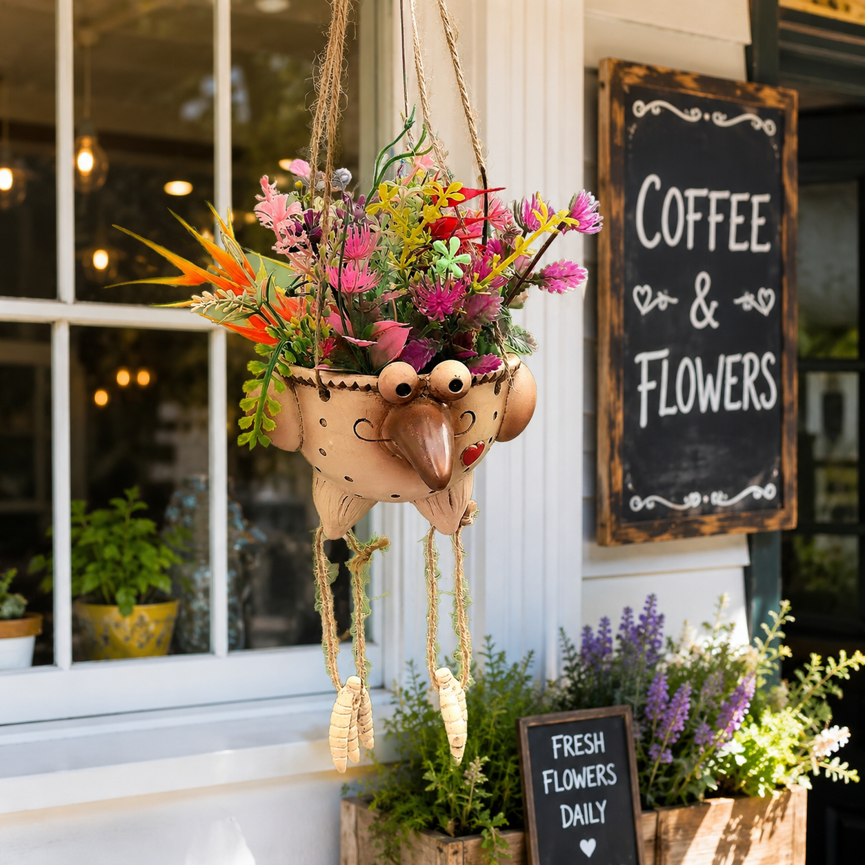 Hanging Bird Leg Planter – Quirky Decorative Hanging Flower Pot