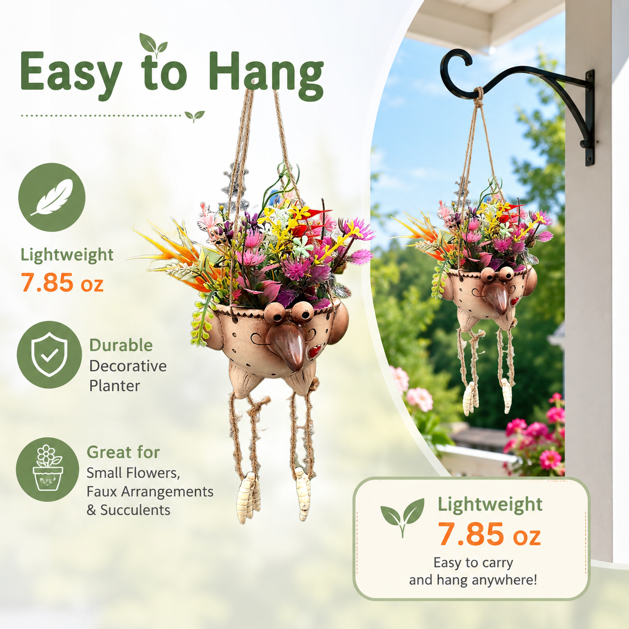 Hanging Bird Leg Planter – Quirky Decorative Hanging Flower Pot