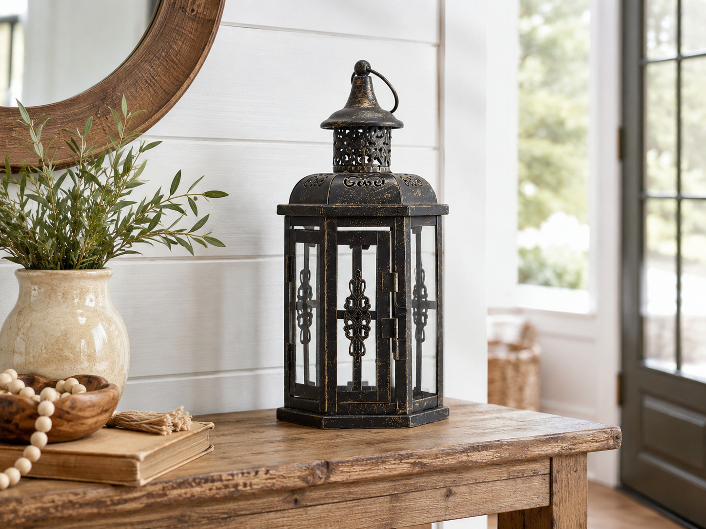 Vintage Rustic Lantern Candle Holder