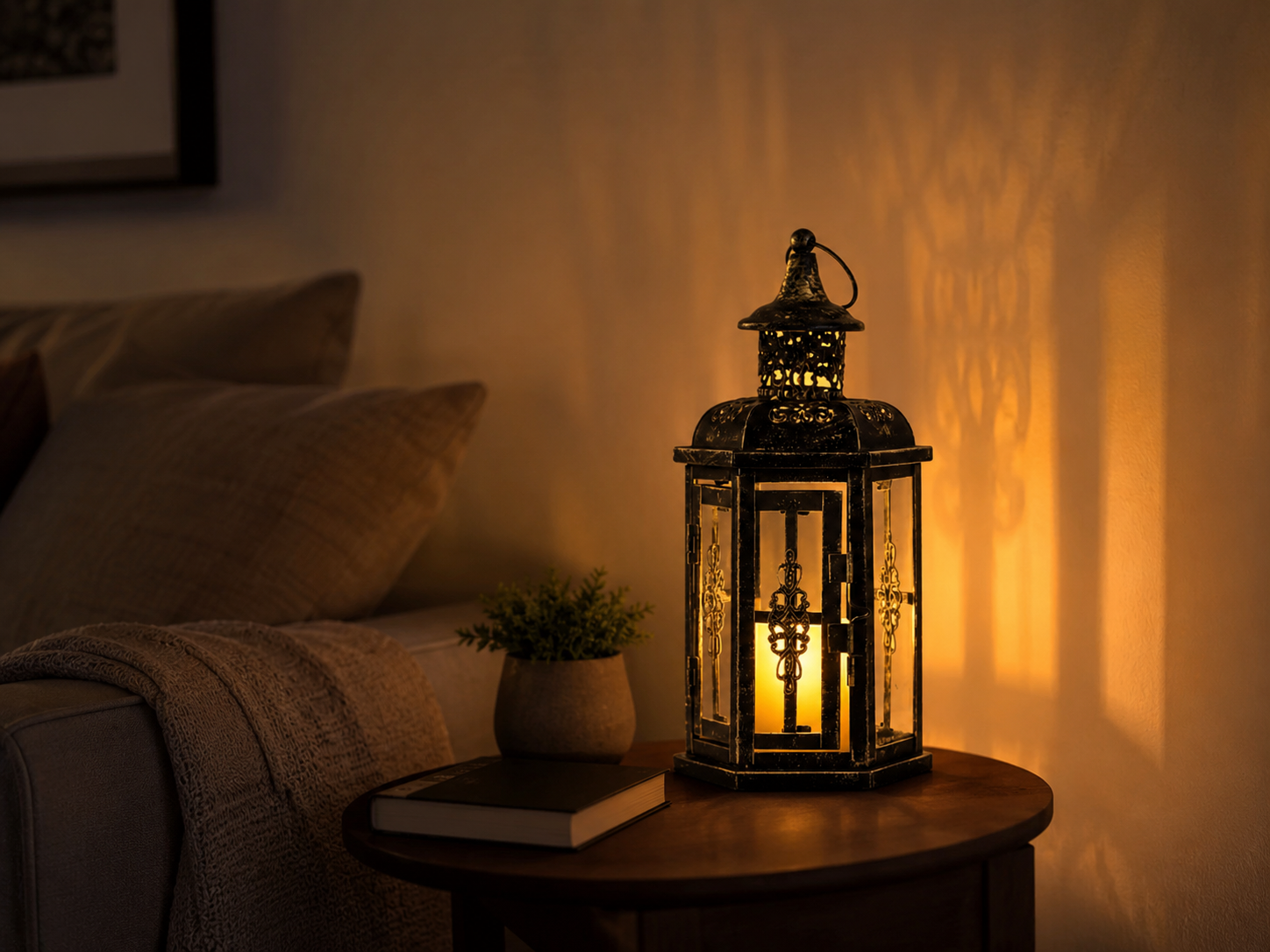 Vintage Rustic Lantern Candle Holder