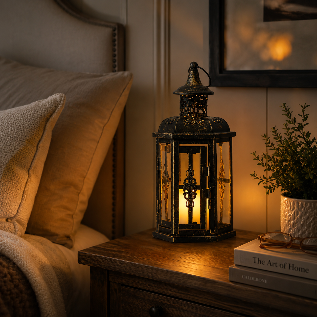 Vintage Rustic Lantern Candle Holder
