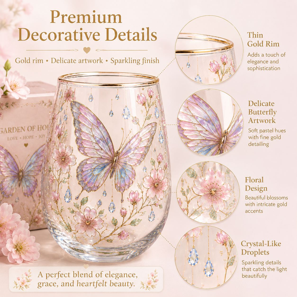 Limited Edition 2026 Butterfly Morning Bliss Glass Cup
