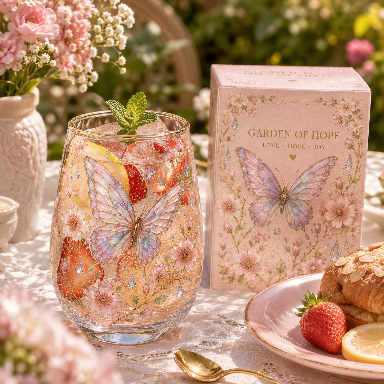 Limited Edition 2026 Butterfly Morning Bliss Glass Cup