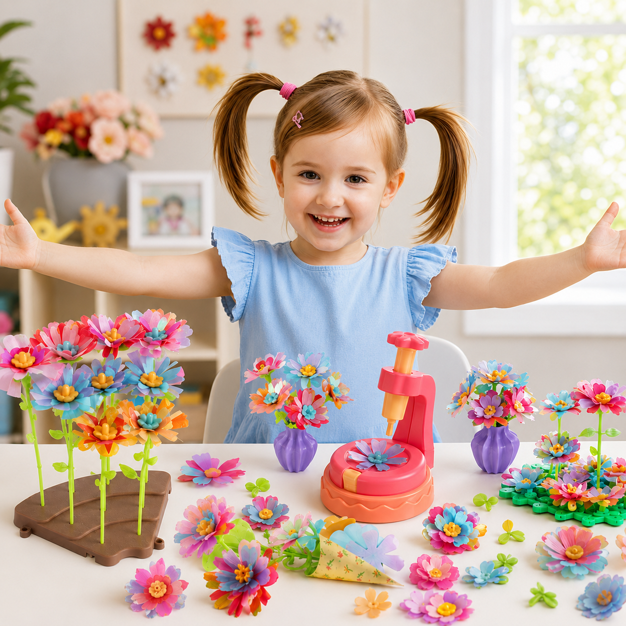 116PCS-DIY Flower Craft Kit for Kids