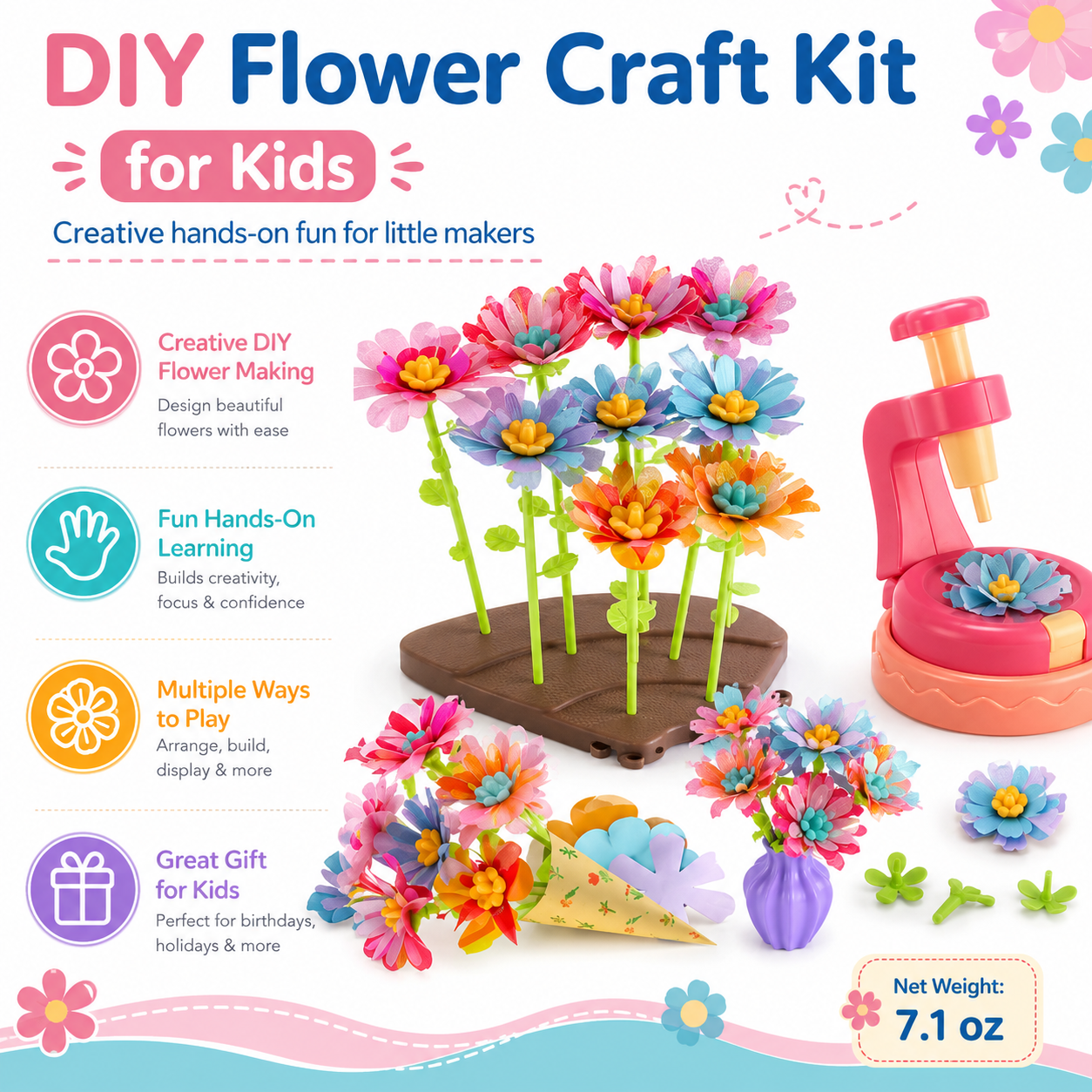 116PCS-DIY Flower Craft Kit for Kids