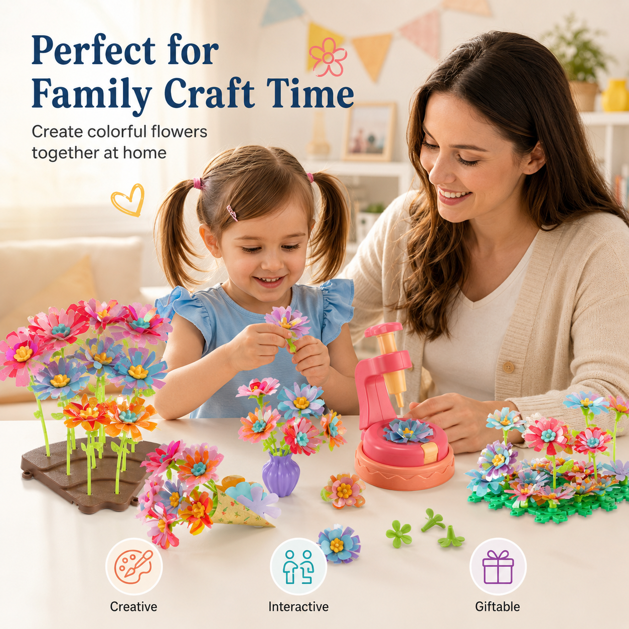116PCS-DIY Flower Craft Kit for Kids