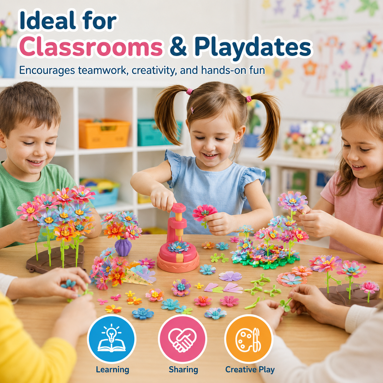 116PCS-DIY Flower Craft Kit for Kids