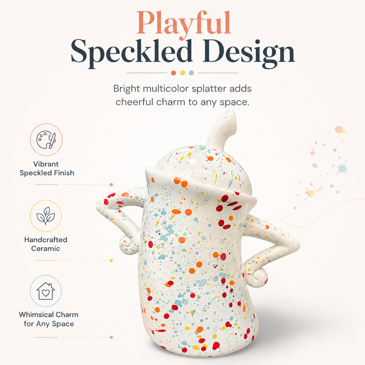 Ink-Splatter Polka Dot Twisted Mug