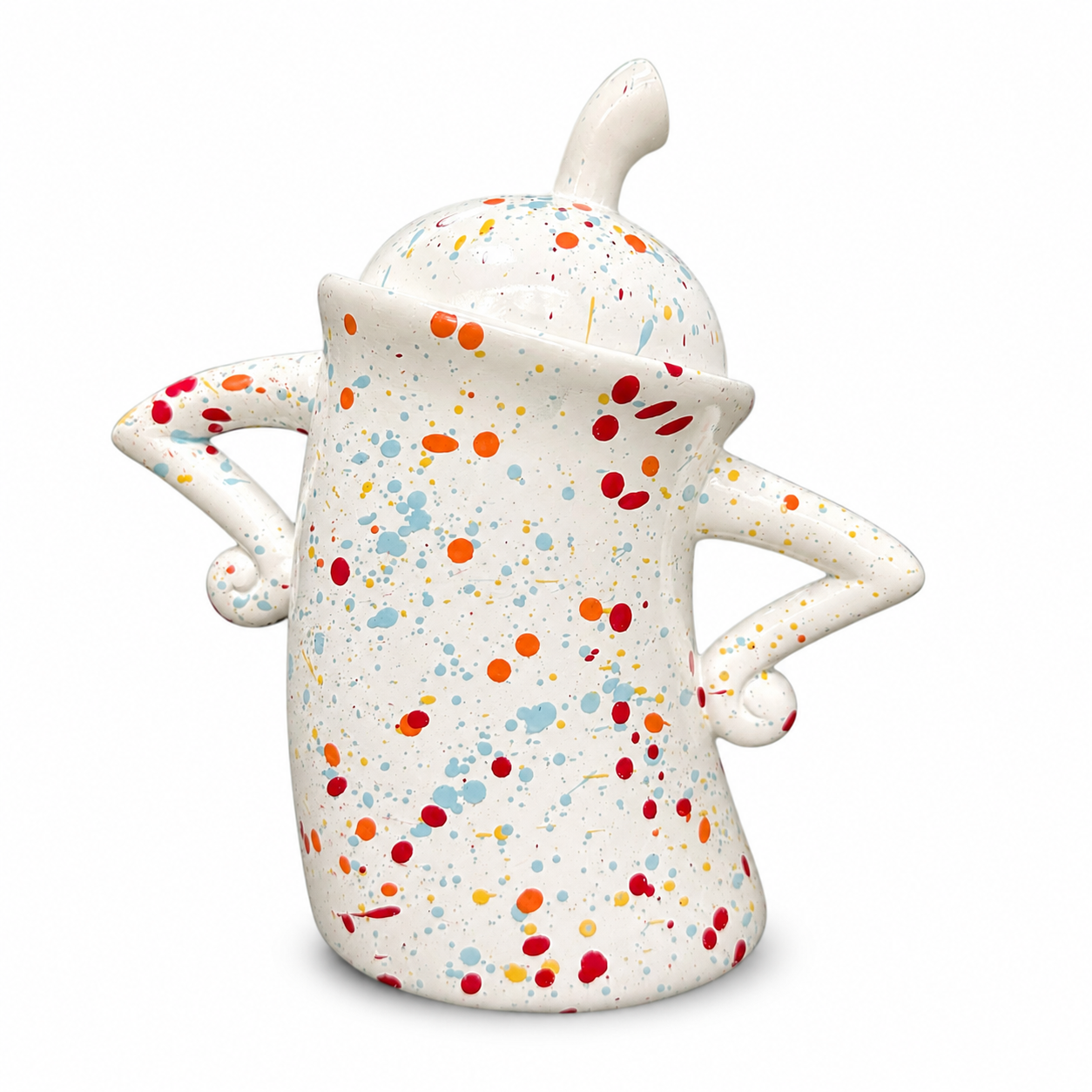 Ink-Splatter Polka Dot Twisted Mug