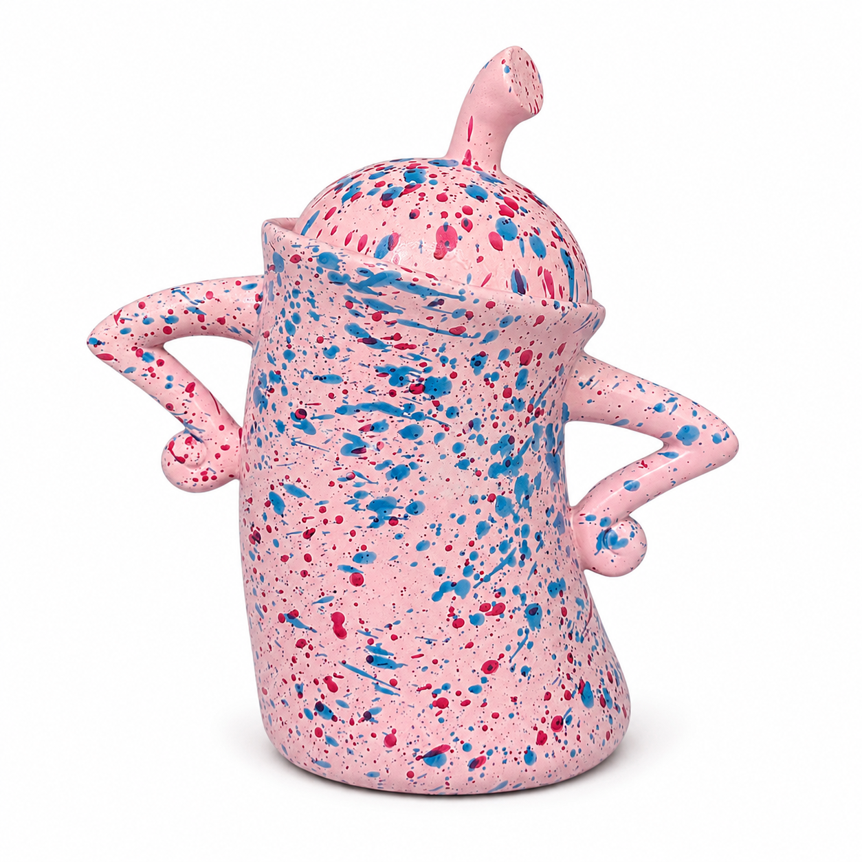 Ink-Splatter Polka Dot Twisted Mug