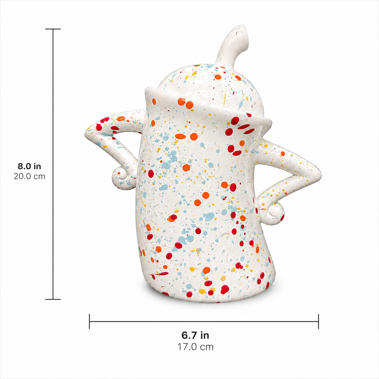 Ink-Splatter Polka Dot Twisted Mug
